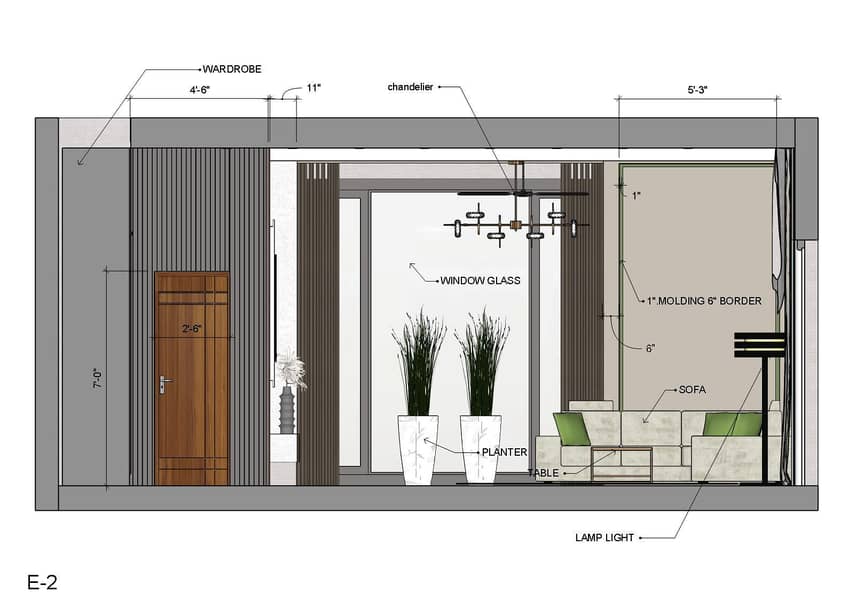 Interior design with layout 12