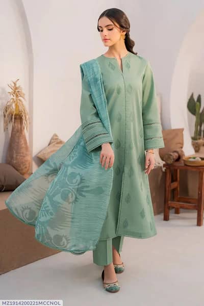Mix Trending Design 3pcs unstitched embroidered suit