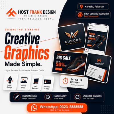 Logo, Banner & Social Media Graphics Design Karachi