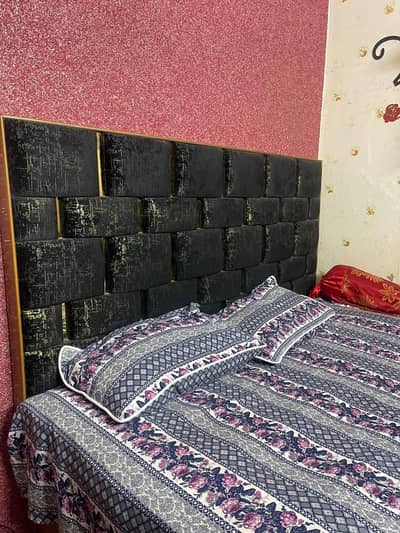 urgent sale New bed low profile with dressing table and spring matress