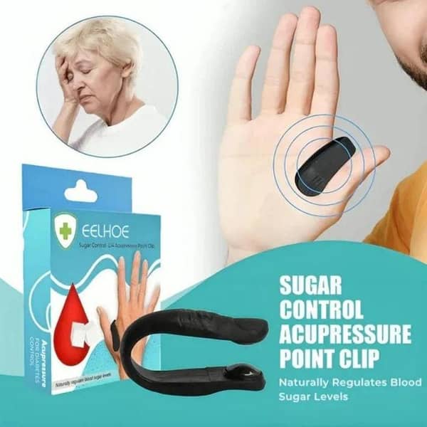 Sugar Control LI4 Acupressure Hand Clip | Stress & Migraine Relief |