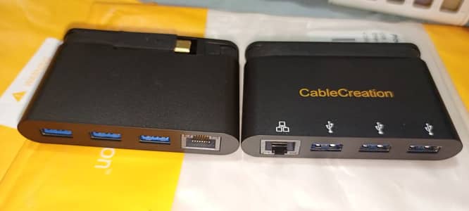 CableCreation Type-C to 3 ports USB 3.0 Hub Gigabit Ethernet interfac