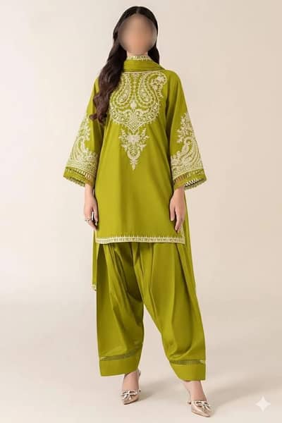  Green Embroidered Kurta Pajama Set