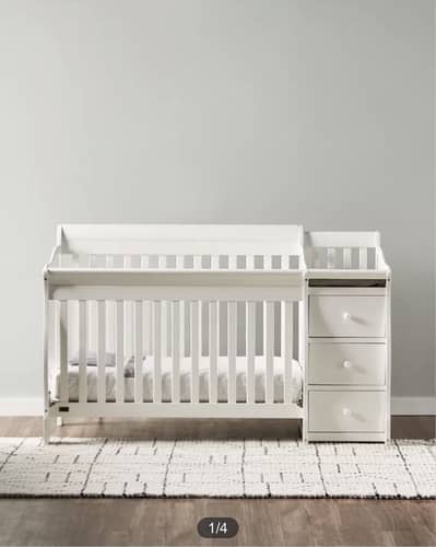 Giggles Jessica 3-in-1 Convertible Crib with Storage and Mattress