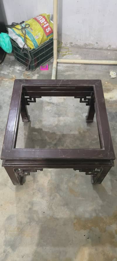 2 pure wooden  tables , without glass