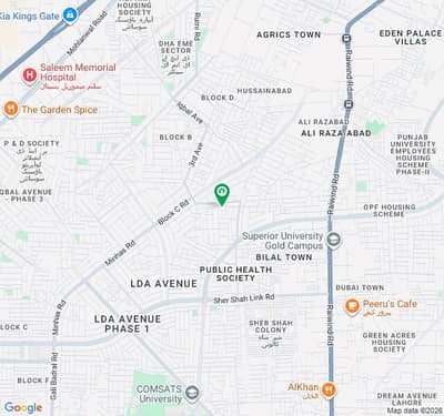 BACK OF MAIN 150 FEET WIDE ROAD 10 MARLA PLOT AVAILABLE FOR SALE IN LDA AVENUE - BLOCK C