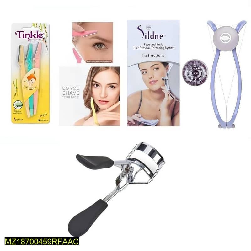 Eyebrow & Lash Curling Set with Threading Machine (COD) 1