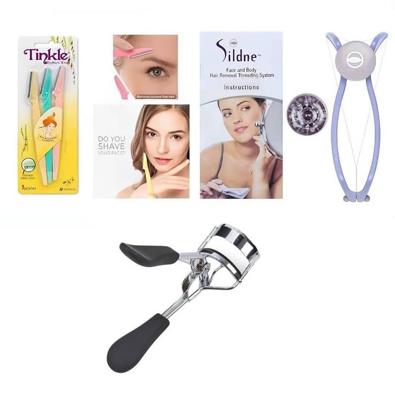 Eyebrow & Lash Curling Set with Threading Machine (COD) 3