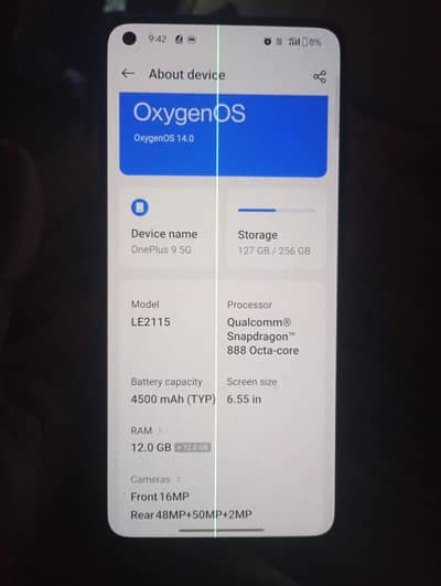 One Plus 9 5g. 24gb ram, 256gb rom