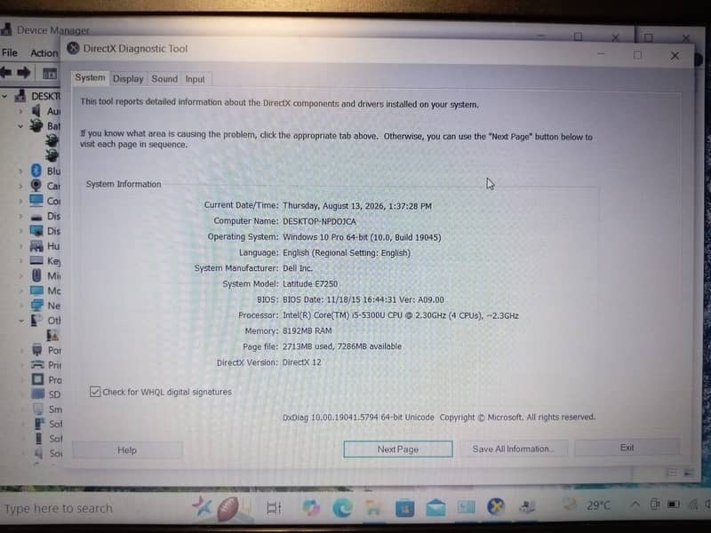 Dell Latitude E7250 1