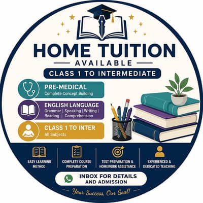 English Language & Tuition Classes | Class 1 to Inter (Pre-Medical)