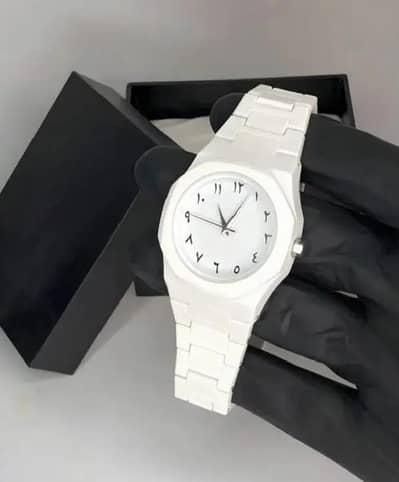 Brande new white aura watches free delivery in Pakistan