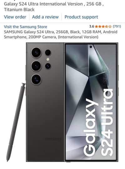 Samsung Mobile S24 Ultra 5G brand new ROM 256GB RAM 12GB