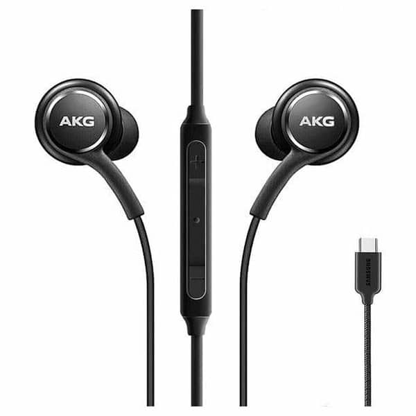 PACK OF 2 PCS Original Samsung AKG Type-C Handsfree Premium Deep Bass Wired Earphones Noise Isolating Gaming Headphones With Mic For All Android Devices, Type-C iPhones & iPad