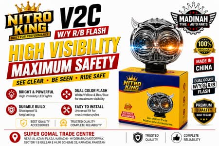 NITRO KING V2C – HIGH VISIBILITY MOTORCYCLE FLASH LIGHT