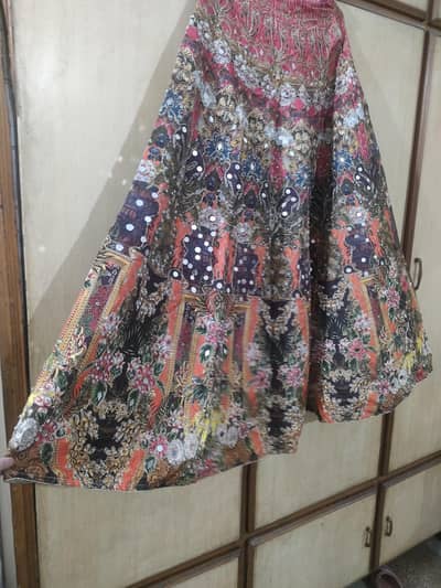 fully flared lehnga with kurti and dupatta