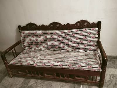 Pure Wooden 3 seater Sofa Urgent salesale 9000