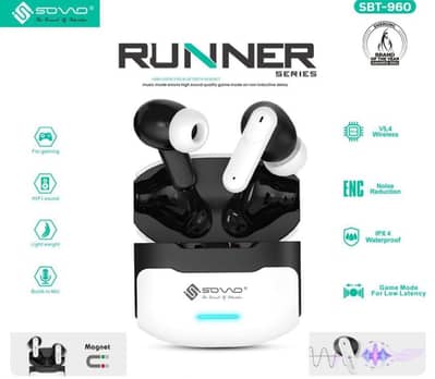 SOVO SBT-960 Runner Series Wireless Earbuds | Bluetooth 5.4 |