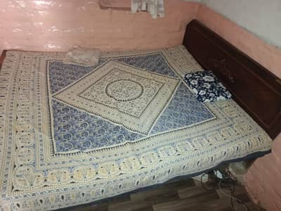 Wooden Bed with metress