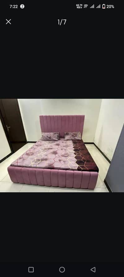 new condition bed velvet rose color