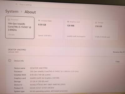 Dell laptop 11th generation fastest 10/10 condition