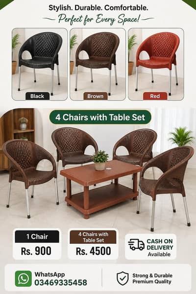 best plastic chairs and tables