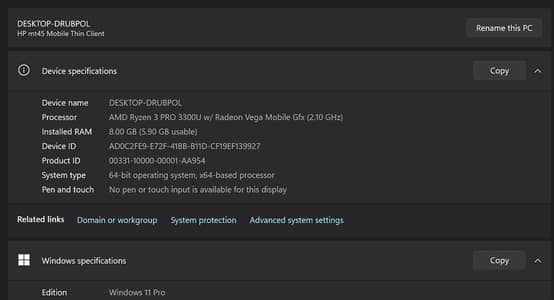 HP Laptop - AMD Ryzen 3 | 8GB RAM | 256GB SSD | Excellent Condition