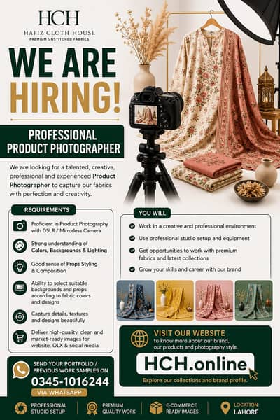 PROFESSIONAL PRODUCT PHOTOGRAPHER 