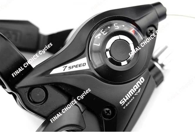 Original SHIMANO Gear Shifter Set Pair FRONT & BACK SET WITH Aluminum LIVER & WIRES