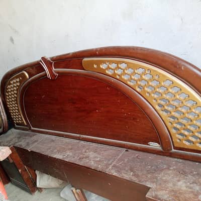 double bed wooden