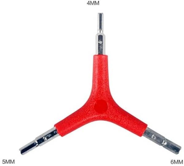 3-Way L key Hex Wrench Spanner Bicycle Repair Tool - Y-Type Allen Key for Cycling/MTB Maintenance (4mm/5mm/6mm)