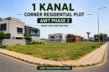 1 Kanal Corner Residential Plot for Sale in AWT Phase 2 Ready for Construction