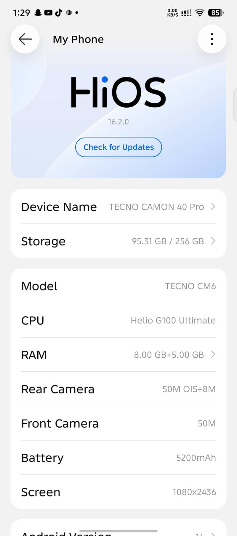 Tecno CAMON 40 Pro 3