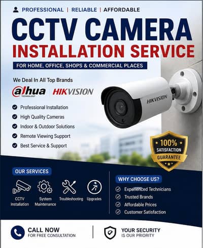 CCTV Cameras and Installation service available in rwp/Isbd best price