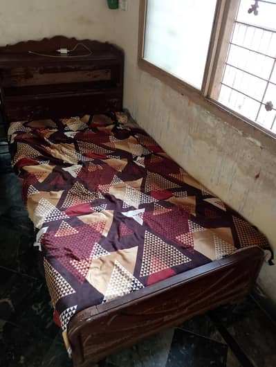 single bed wooden