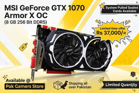 MSI GeForce GTX 1070 Armor X OC (8 GB 256 Bit DDR5) Sealed Cards