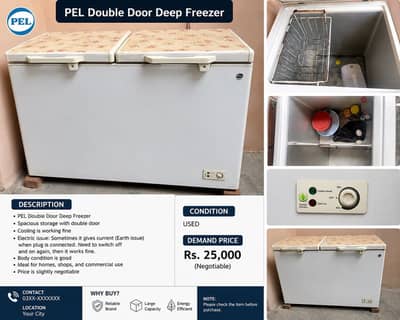 PEL DOUBLE DOOR DEEP FREEZER