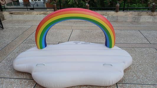  Inflatable Rainbow Pool Float / Swimming Toy – 5.5 ft