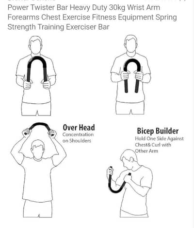 Twister chest expander bar +  triple Spring stretcher