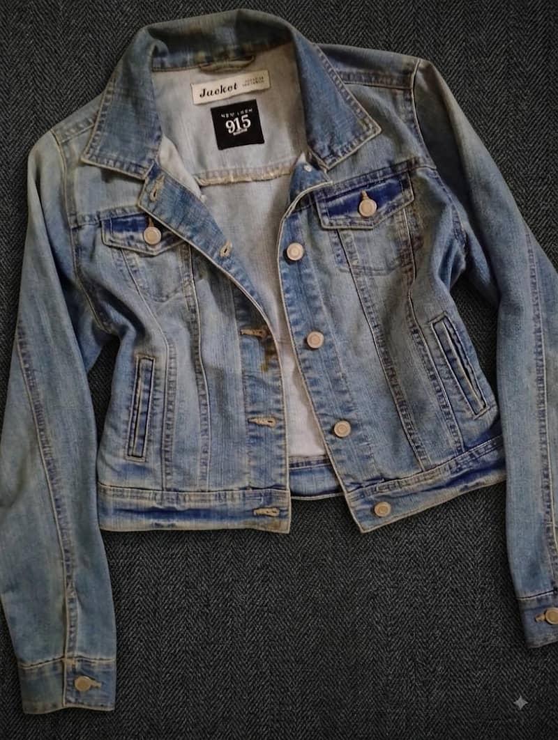 denim jacket and anarkali dress 0