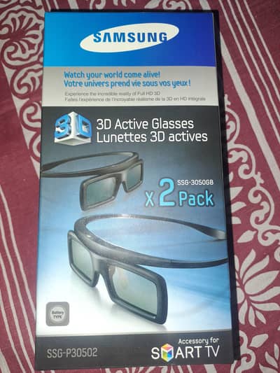 Samsung Original 3D Active Glasses SSG-3050GB 2-Pack Sealed Box