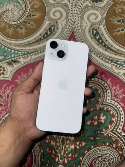 Iphone 15 non pta jv 10/10 waterpack all okay ice blue colour 128 gb