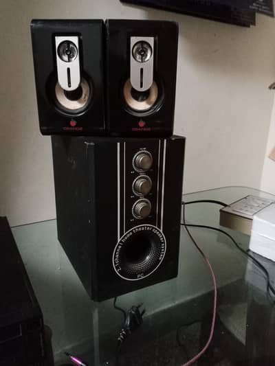 Orange home theater and speaker system