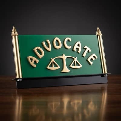 Brass Number plate Advovate Attorney at Law
