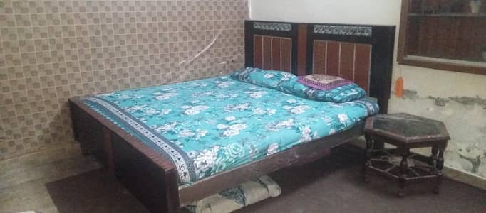 urgent sale double bed with mattress 2 month used