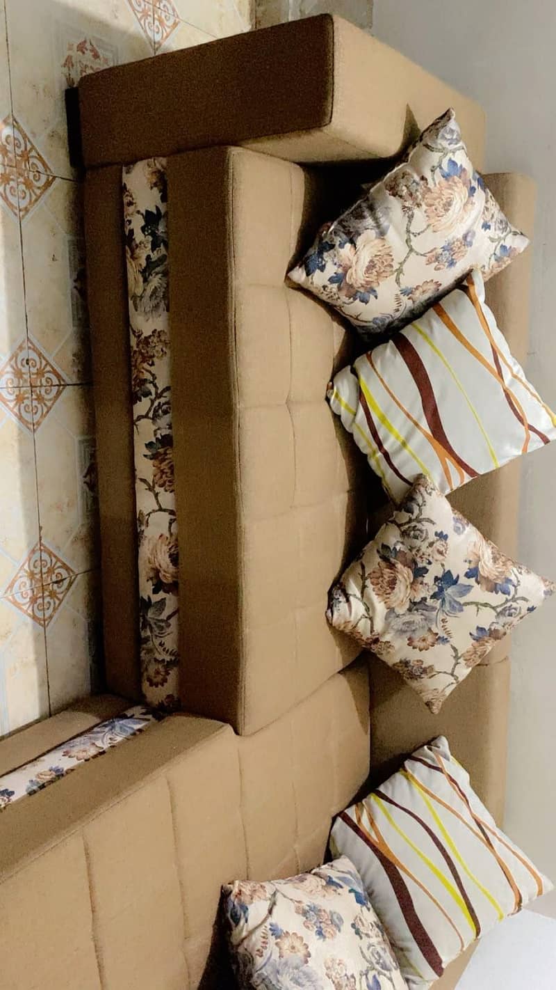 L shape sofa set with table 2