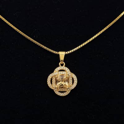 Beautiful Golden Pendant Necklace for Women | Stylish Jewellery