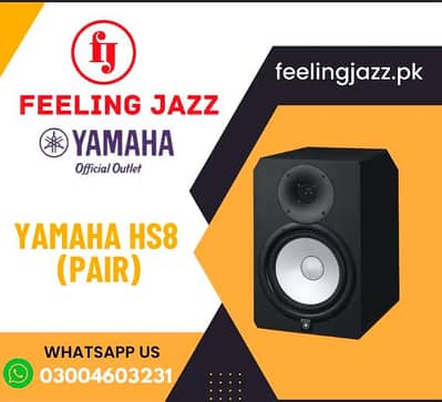 Yamaha HS8 Studio Monitors Box Pack/Digital /Piano /Guitar /Keyboards