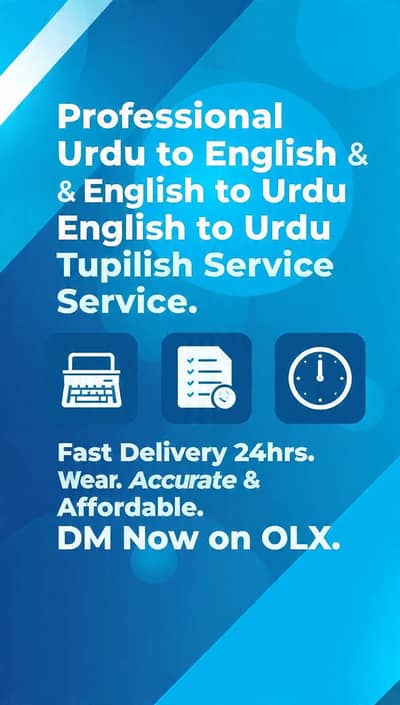 professional Urdu to English & English to Urdu typing service