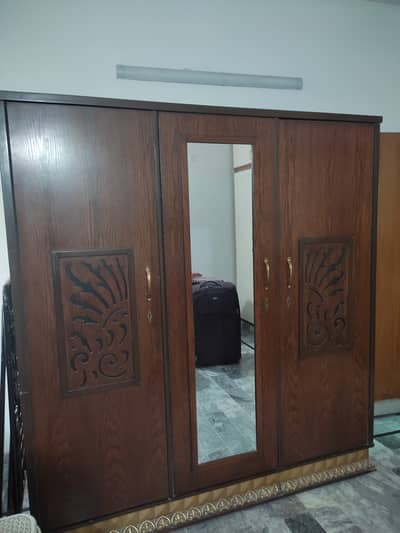 Full Bed Set with 3 door Wardrobe